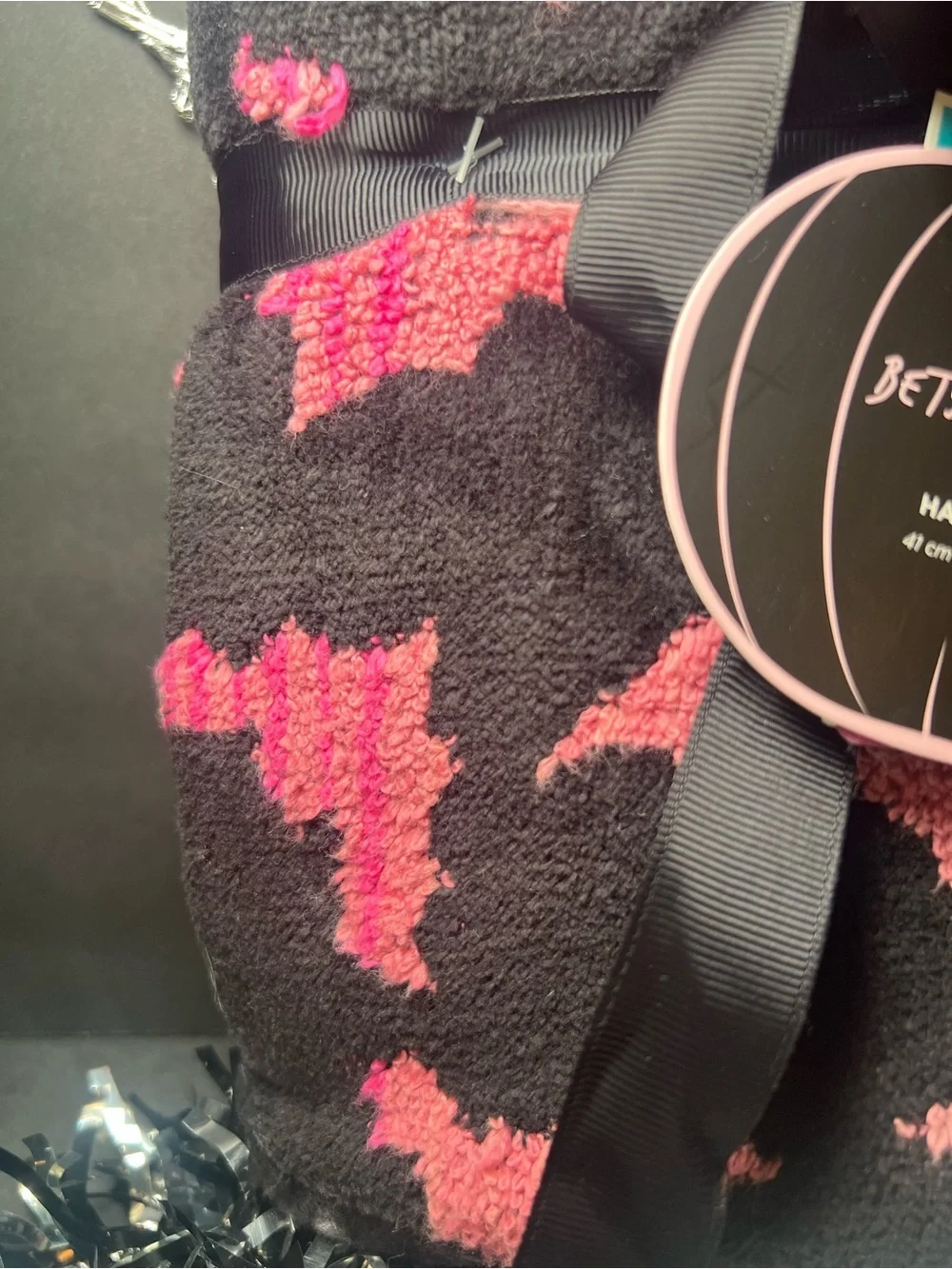 2 Halloween Pink Bats Hand Towels Betsey Johnson Bathroom